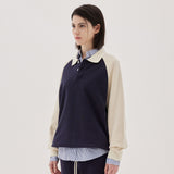 ラザストリングカラースウェットシャツ / Raza String Collar Sweatshirt (3color)