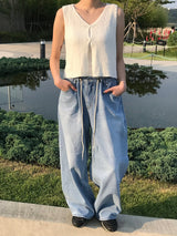Ellie string denim pants