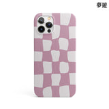 チェッカーボードグロッシーケース-pinkpowder