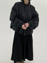 ウールショートパッドジャンパー / Wool short padded jumper (2color)