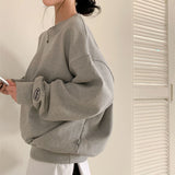 [BELLIDE MADE] point embroidery sweat