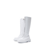 Lace-Up Walker Boots(White)