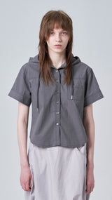 フードシャツ/Hooded shirt_charcoal