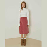 エボニーシャーリングタートルネックトップ/Ebony shirring turtleneck top (white)