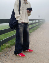 No.0412 blue black washing denim PT