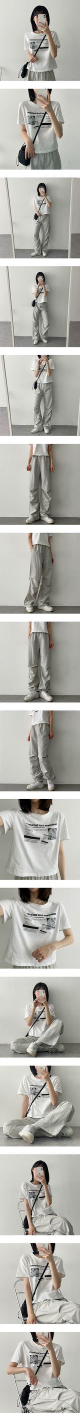 ツーウエストストリングニーピンタックベンダブルパンツ / Two-Waist String Knee Pin Tuck Bendable Pants