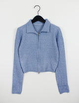 モモ2ウェイニットジップアップ / Momo 2 way knit zip-up (4color)