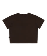 [PPG X FANCY] P.P.G BASIC CROP TEE (BROWN)_F23PG1010