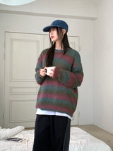 [UNISEX/ WOOL20] Tums gradient dangara mohair knit