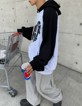 ハートラグランオーバーフードTシャツ/No.9674 heart raglan over hood T (3color)