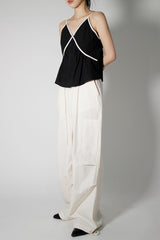 ブラックラインスリーブレスブラウス / black line sleeveless blouse