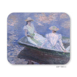 Monet On the Boat woman Mouse Pad
