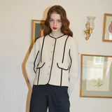 Round Elbow Shaped Jacket (Ivory) (6681259606134)
