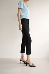 フラットクロップジーンズ / FLAT CROP JEANS / SLIM STRAIGHT PANTS