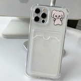 BBu-eng ピンクカードストレージフォンケース