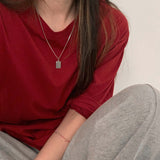 check pattern necklace