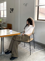 ホルティカーゴポケットロングワイドコットンパンツ / Holty Cargo Pocket Long Wide Cotton Pants