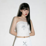 Lace Candlestick Tube Top - WHITE