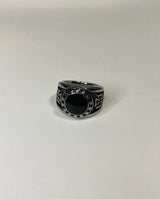 ボールドラウンドオニックスリング / bold round onyx ring