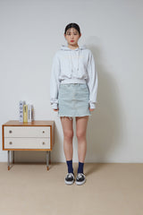 バブルロゴクロップフーディー/Burble Logo Crop Hoodie (Melange)
