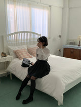 ribbon tie stockings (black)