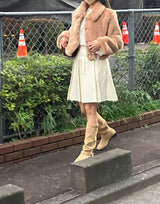 [MADE] Pudding Fur Jacket (Peach Beige)
