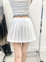 ジッパープリーツマルチミニスカート