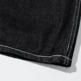 スティッチポイントデニムロングスカート / STITCH POINT DENIM LONG SKIRT - BLACK