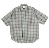 No.0305 S linen check half SHIRT (3color)