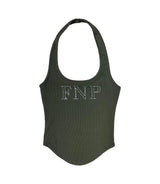 メイドグリマーホルタートップ / PNF made PNF glimmer halter top