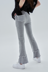 ウェーブブーツカットパンツ / wave bootscut pants_gray