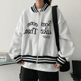 [fleece] Thumb Like Water Lettering Color Jumper