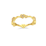 two heart wave ring