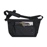 フラワーベアエンブロイダリークロスカーブメッセンジャーバッグ / Flower Bear Embroidery Cross Curved Messenger Bag