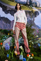 ボディスカルプチャーセミブーツカットパンツ / Body Sculpture Semi Bootcut Pants PINK