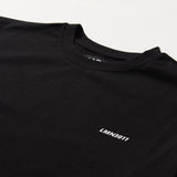 オーバーフィットレタリングロングスリーブT/OVERFIT LETTERING LONG-SLEEVED T-BLACK
