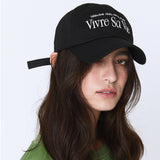 VIVRE SA VIE BALL CAP BLACK (6563457826934)