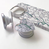 ホワイトデルフィニウム スマートフォンケース/White Delphinium (Galaxy) Matt Hard Case