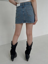 ウエストラップデニムスカート/waist wrap denim skirt