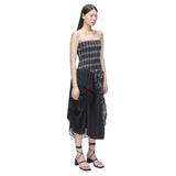 スモッキングドレープドレス/DOZI - Smocking Draped Dress _ Black