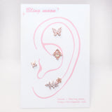 ヤングロングバタフライピアス / [Styling] Younglong Butterfly Piercing 4 Set