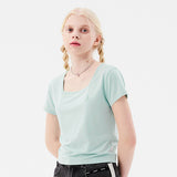 スモールチェリースクエアネッククロップTシャツ / SMALL CHERRY SQUARE NECK CROP T-SHIRT [MINT]