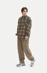 レトロカントリーサイドチェックシャツ/Retro Countryside Check Shirt S108 Orange