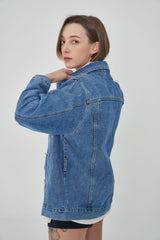セミオーバーフィットベルトセットデニムジャケット/ SEMI OVER FIT BELT SET DENIM JACKET [1000]