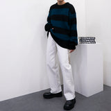 EVヘアーオーナメントストライプニット/EV Hair Ornament Striped Knitwear (3 colors)
