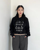 セミクロップシーズンロゴエンブロイダリーフーディ