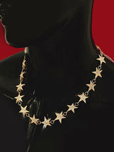 ゴールドスターキュービックネックレス/gold star cubic necklace