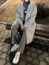 LMN ピンタックバックバンディングワイドスラックス / LMN pin tuck back-banding wide slacks (4 colors)
