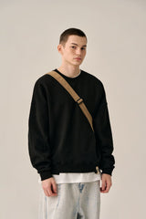 REVERSE PATTERN SWEATSHIRT-BLACK
