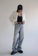 ホワイトファージャケット/white fur jacket